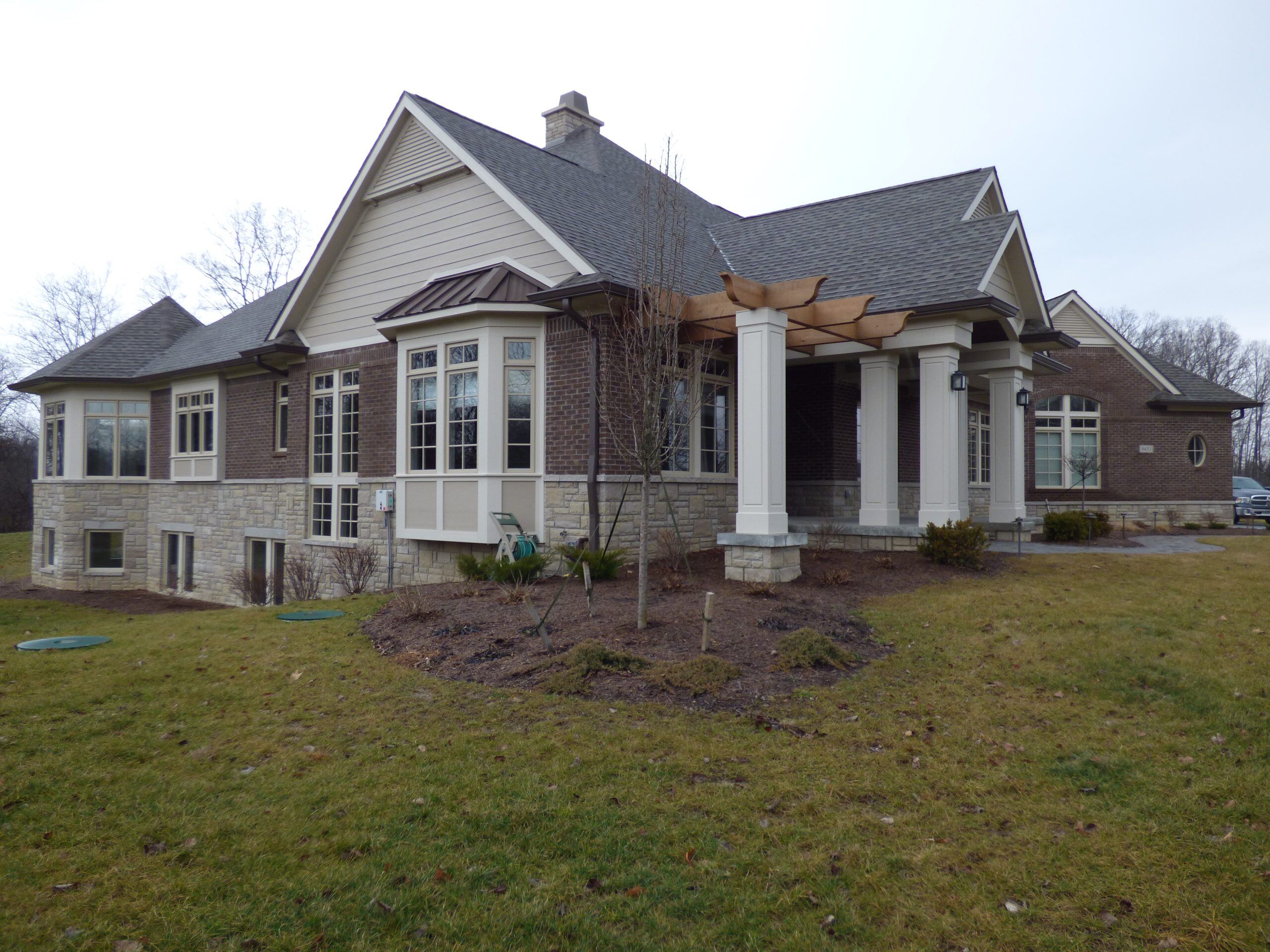 exterior shot of a Michigan custom home